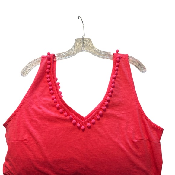 Lilly Pulitzer Gigi Top XXL Love Potion Pink Tank Top Pom Pom Prep Coastal NWT - Picture 6 of 10